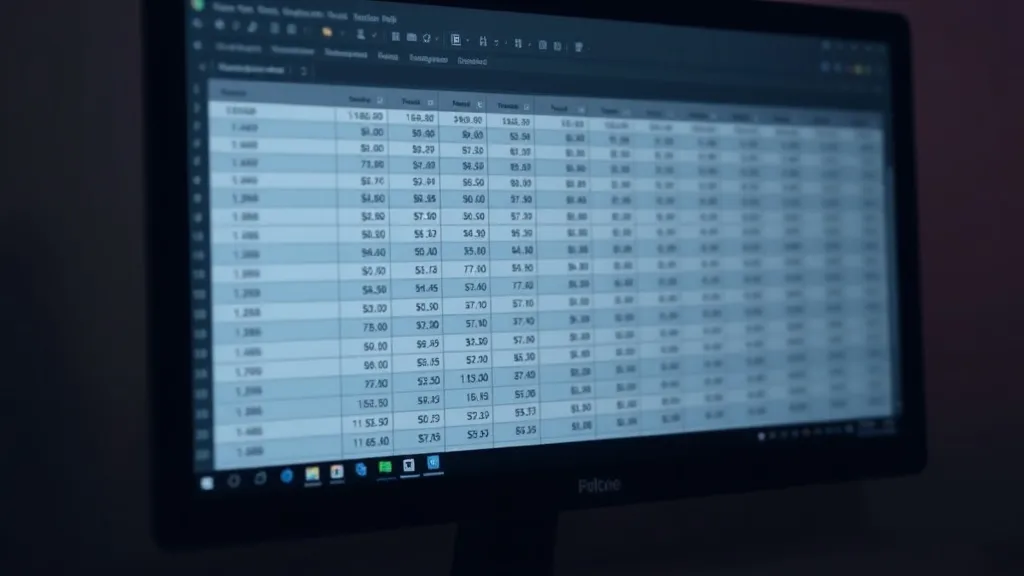 A clean, minimalist computer screen showing a simple financi